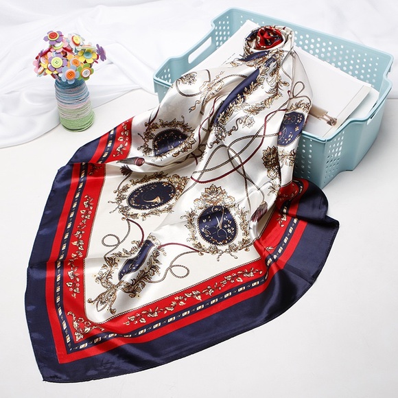 Accessories - Boho Beach High Quality Silky Square Scarf Wrap
